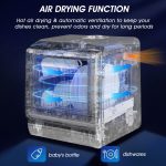 Portable Countertop Dishwasher with 5-Liter Built-In Water Tank and Air-Dry Function, 5 Washing Programs - Image 6